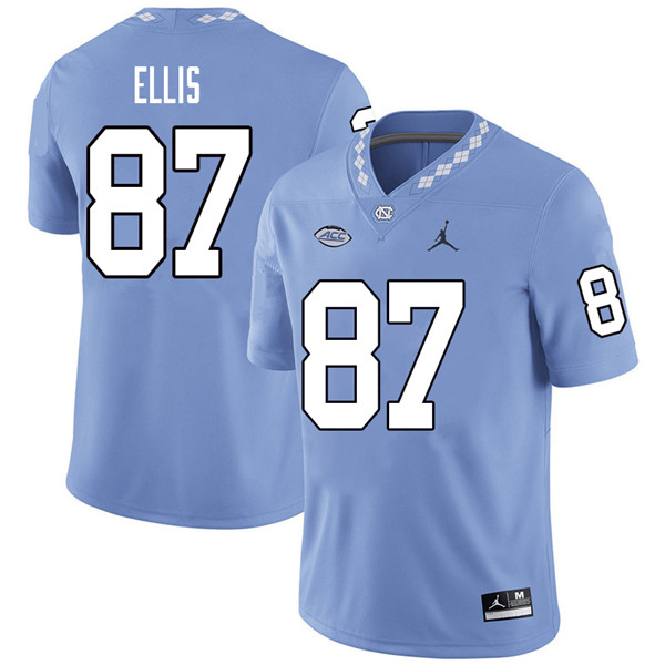Jordan Brand Men #87 Greg Ellis North Carolina Tar Heels College Football Jerseys Sale-Carolina Blue